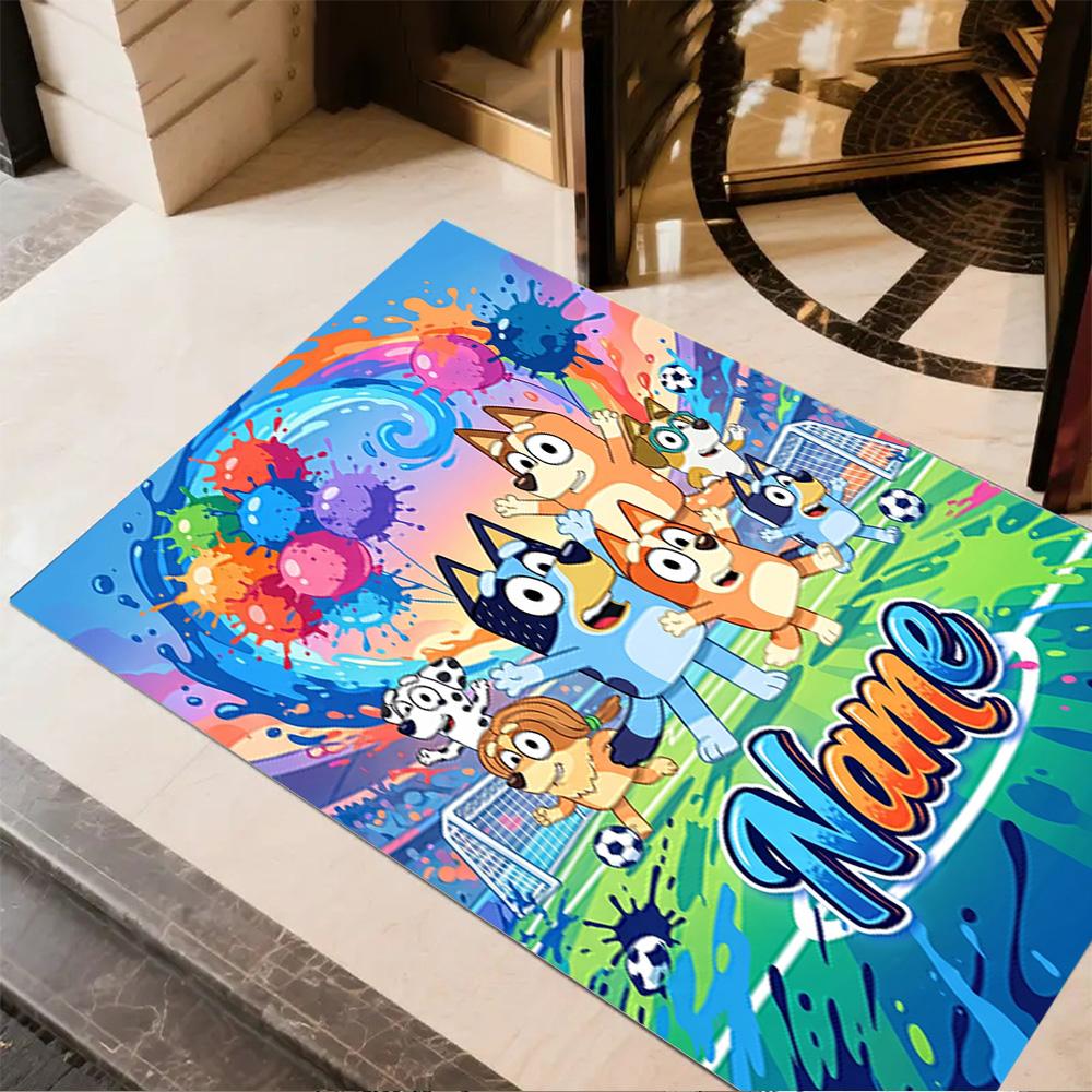 Winter Sports Celebration Customize Your Name Floor Rug Office Rug Design for Decorate room Living Rooms Balcony Game Room Anti-slip Rug