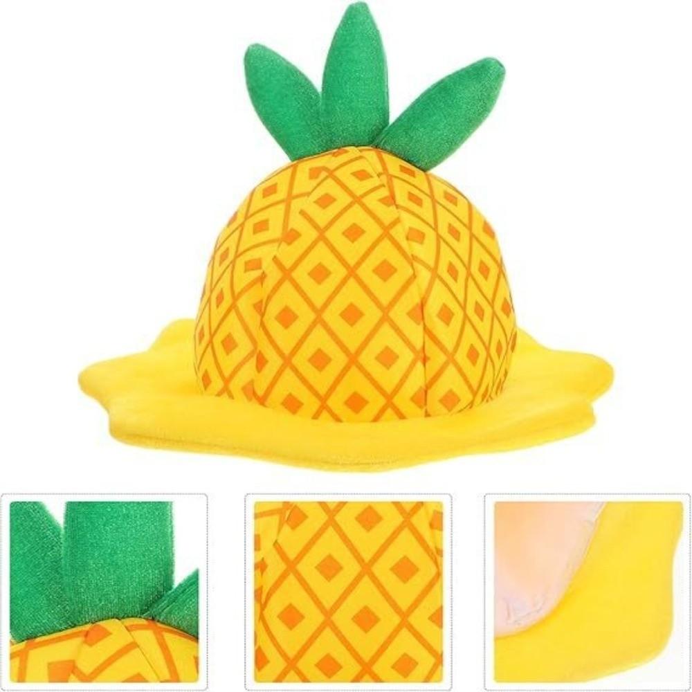 Lustiger Ananas Hut Bequeme Cosplay Kopfbedeckung Neuartiges Party Kopfstück Halloween Kostüm