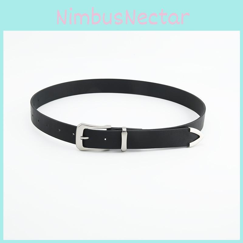 Unique Style Women's Belt New Casual Leather Belt Versatile Simple Match Denim Belt Ins Fashion Black In Stock