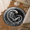 Alien Print Round Rug – Fun Bedroom Dorm Bathroom Chair Mat & Living Room Home Decor Carpet