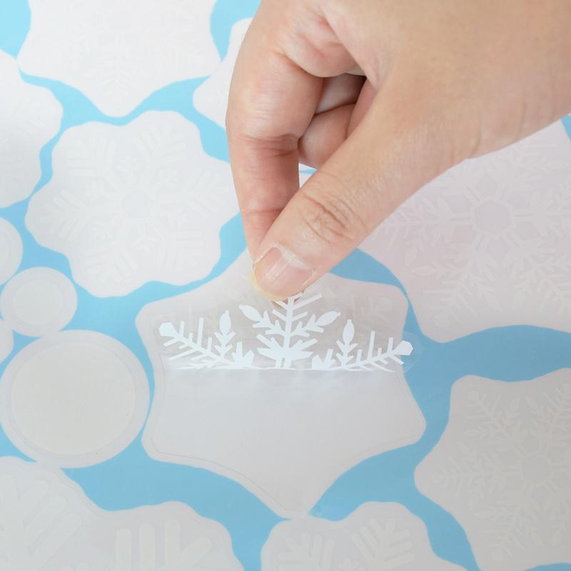 36Pcs/sheet White Snowflake Christmas Wall Stickers Glass Window Decal Sticker Christmas Decorations For Home New Year Gift