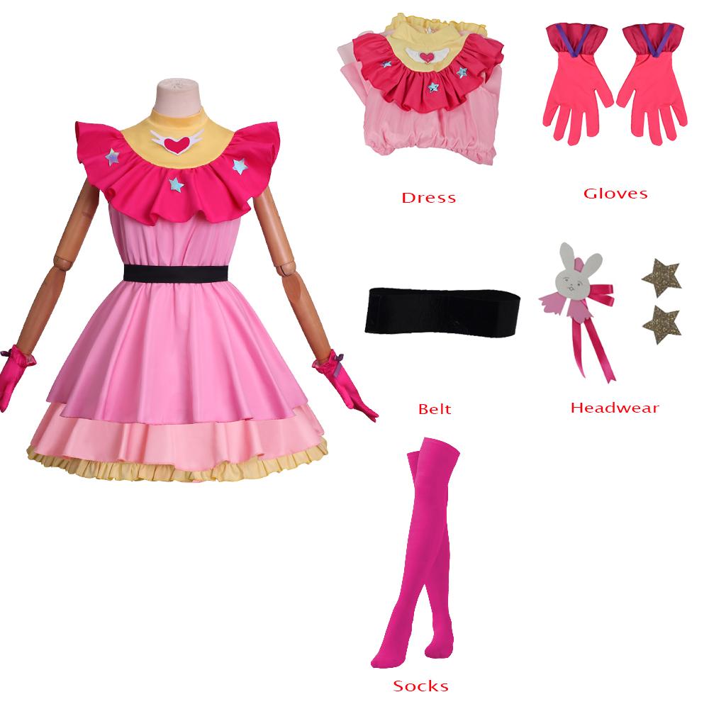 Japanese Anime Oshi No Ko Girls Hoshino Ai Cosplay Costume Carnival Vintage Pink Lolita Dress Rubii Akuamarin School Uniform Wig