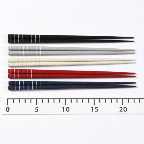 Sunlife Chopsticks for Guests, Border Design, Natural Wood, Made in Japan, Dishwasher Safe, 22.5cm, Set of 5