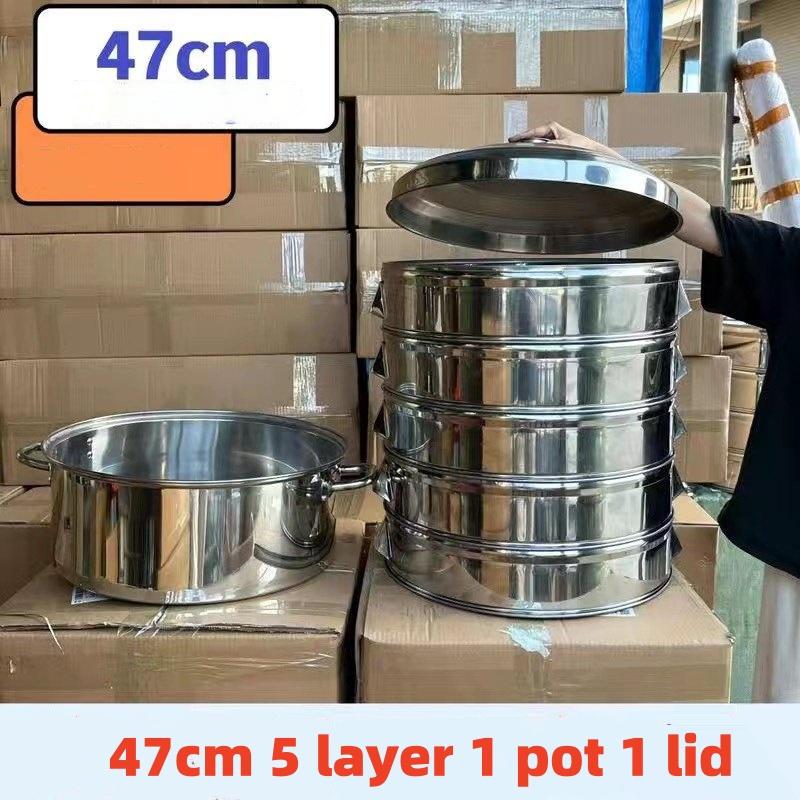 Thick Stainless Steel steamer Extra Large big Food bun buns steamer with pot Bread drawer fish rice dumpling cooker tray steamed
