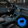 2m Car Interior Atmosphere Lighting LED Strip 5V DIY Line USB Light Cold Auto Lamp EL Tube Decoration Ambient Flexible With S9X1