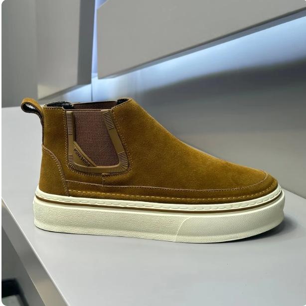 Autumn new casual thick baseplate shoes breathable leather Zhongbang bc 38 верблюд