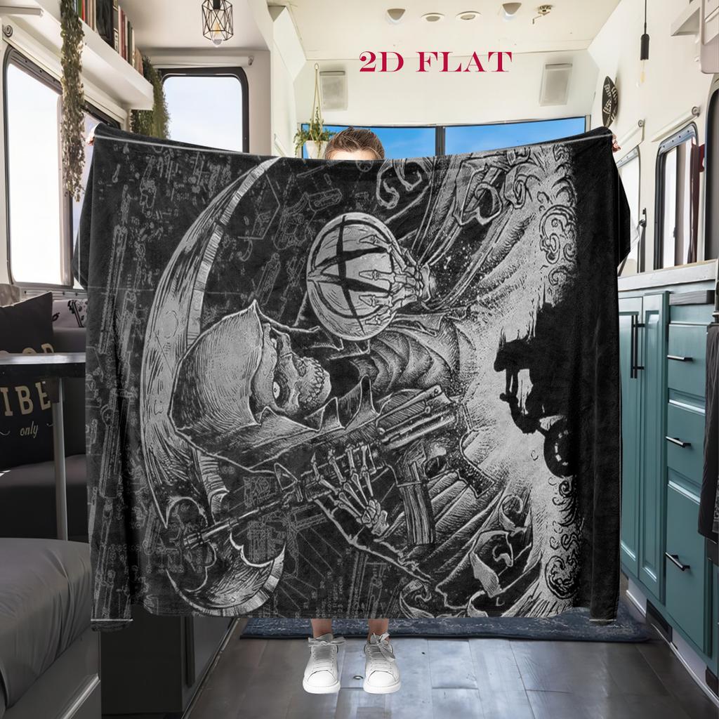 Reaper's Rebellion: Sons Anarchy Blanket Suitable for All Seasons Soft and Comfortable Office Rest Blanket Sheet Digital Printing