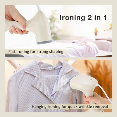 2-in-1 Handheld Clothes Steam Iron Garment Steamer Generator for Clothes Electric Hanging Mite Removal Steamer Home Appliance