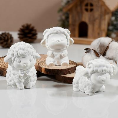 Sheep Silicone Mold Gypsum Mold 3d Lamb Mold 3d For Diy Crafts Aromatherapy Creations Gypsum Casting