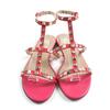 Excellent Valentino Garavani Sandals Rockstud ankle strap patent leather pink  Used