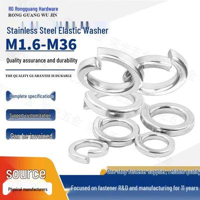 Stainless Steel Elastic Spring Washer, M1.6-M36, 304/316