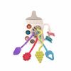 Multicolor Pull String Activity Teething Function Sensory Development Sensory Milk Bottle Chew Training Infant Montessori