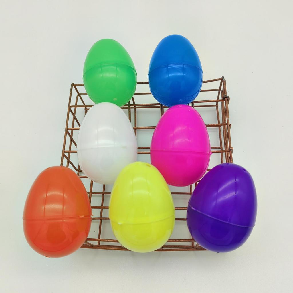 Colorful 6cm Plated Easter Egg Gift - Openable Plastic Shell for Kindergarten Lottery