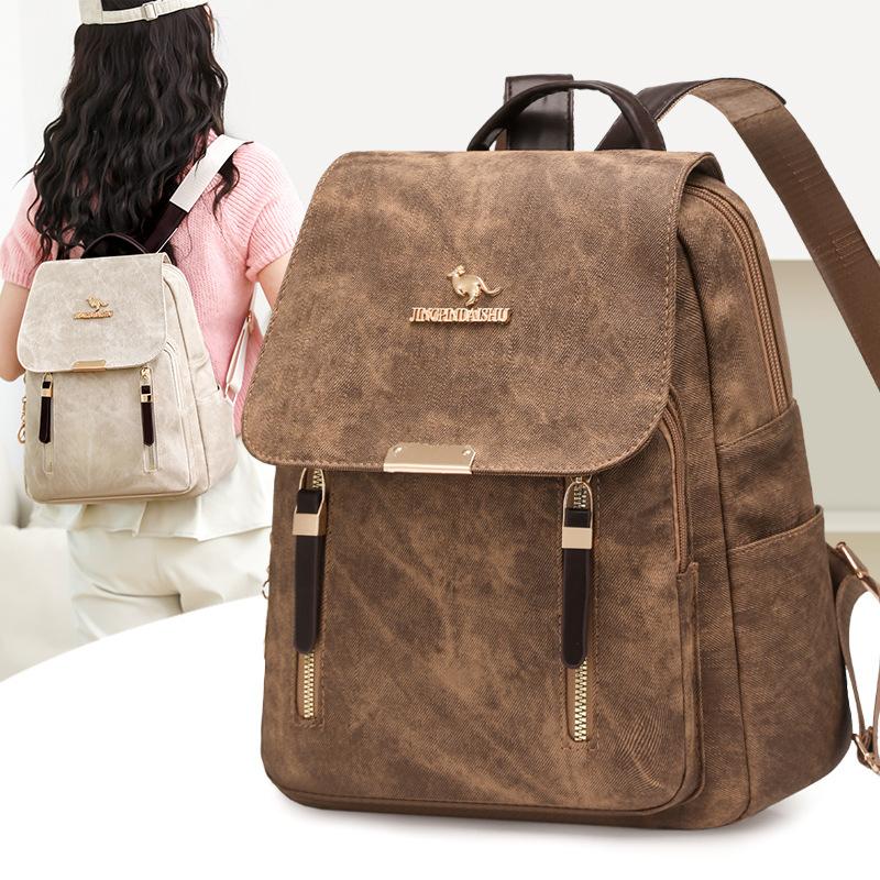Schoolbag Backpack New Vintage 1011 Fashion Leisure Student School Bag Outdoor Travel Lightweight Simple Women's Backpack