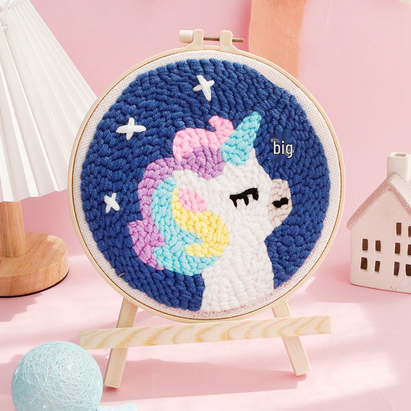 DIY Punch Needle Embroidery Kit: Russian Yarn Decorative Painting