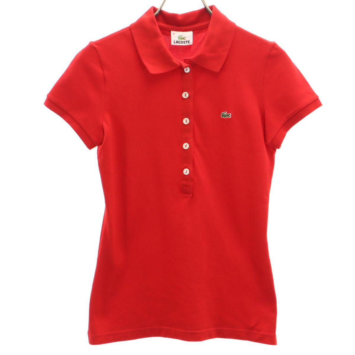 

LACOSTE Short sleeve Polo shirt 36 Red Women Used