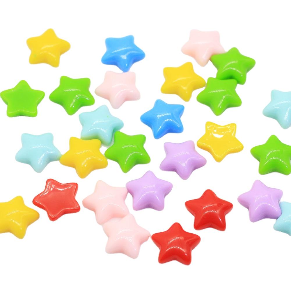 Mix Colors Heart Love Star Resin Decoration Craft Flatback Cabochon Embellishments for Scrapbooking Kawaii Cute Diy Accessories