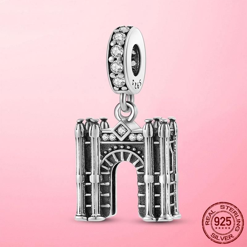 New 925 Silver Snake Coffee Cup Dog CZ Cactus Charms Beads Fit Original Women Bracelet Fine Silver Jewelry Gift