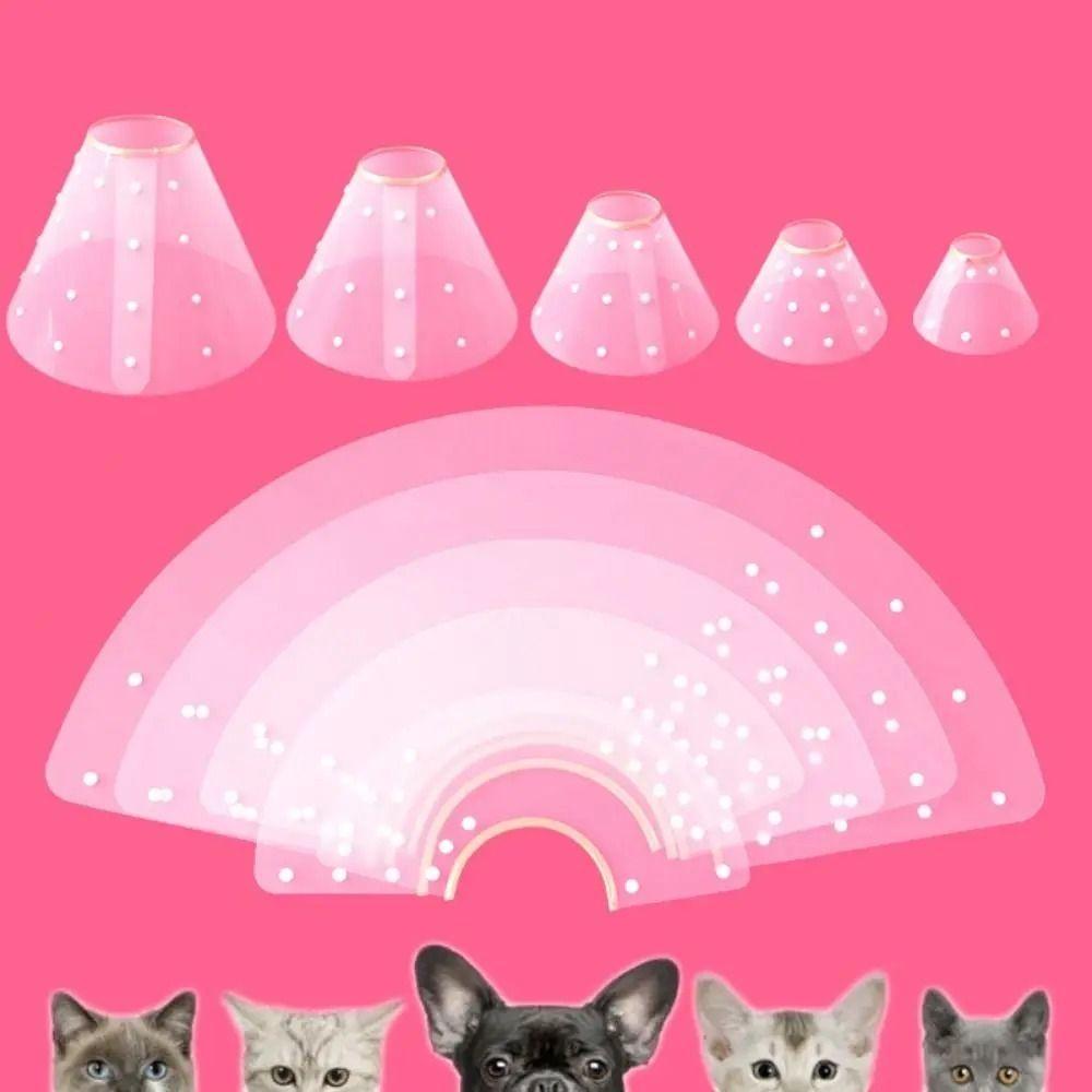 Plastic Pet Protective Collar Transparent Elizabethan Collar Cat Recovery Collar Wound Protection