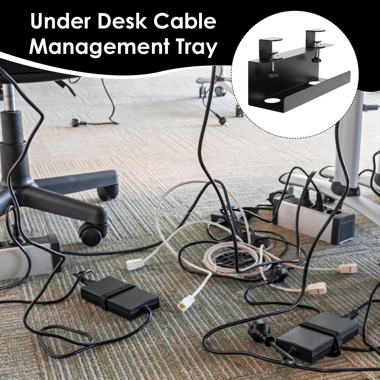 

Under Desk Cable Tray Metal Cable Management Holder No Drill Under Desk Power Strip Box For Home College Dorm Apartment Study China Mainland