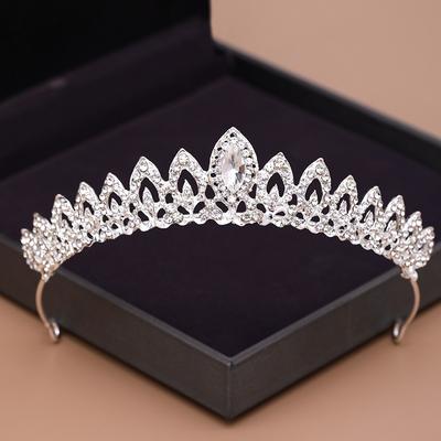 Bride's Crown Alloy Rhinestone King's Crown Hair Band Hair Accessory Bride's Wedding Headwear and Accessories