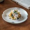 Ins Style Special-Shaped Edge Ceramic Plate, Household Plate Plate, Dessert Plate, Commercial Retro Style Tableware, Western Food Plate