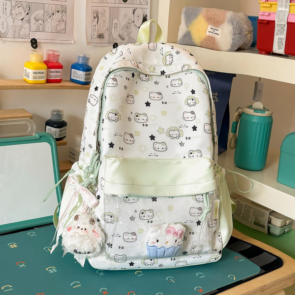 Schoolbag Cute Backpack College Style Student Schoolbag Large Capacity Student Schoolbag Korean Girl Student Schoolbag Leisure Bag
