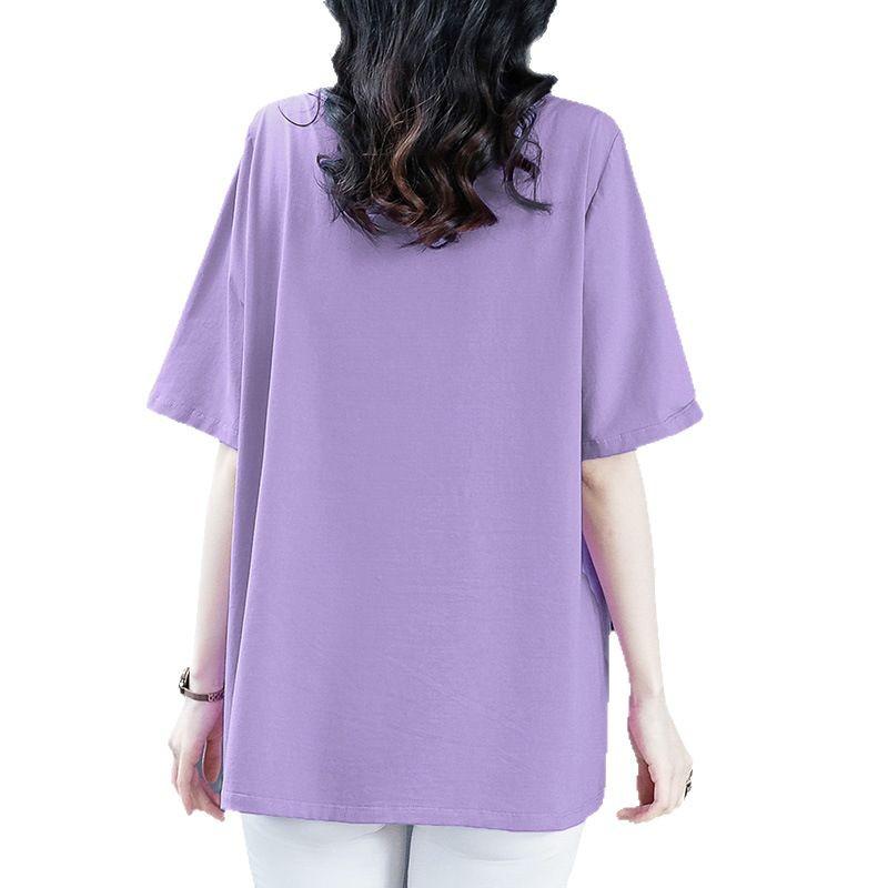 Wysokiej jakości podstawowa damska koszulka polo w dużym rozmiarze o luźnym kroju - bawełniana koszulka z krótkim rękawem na lato