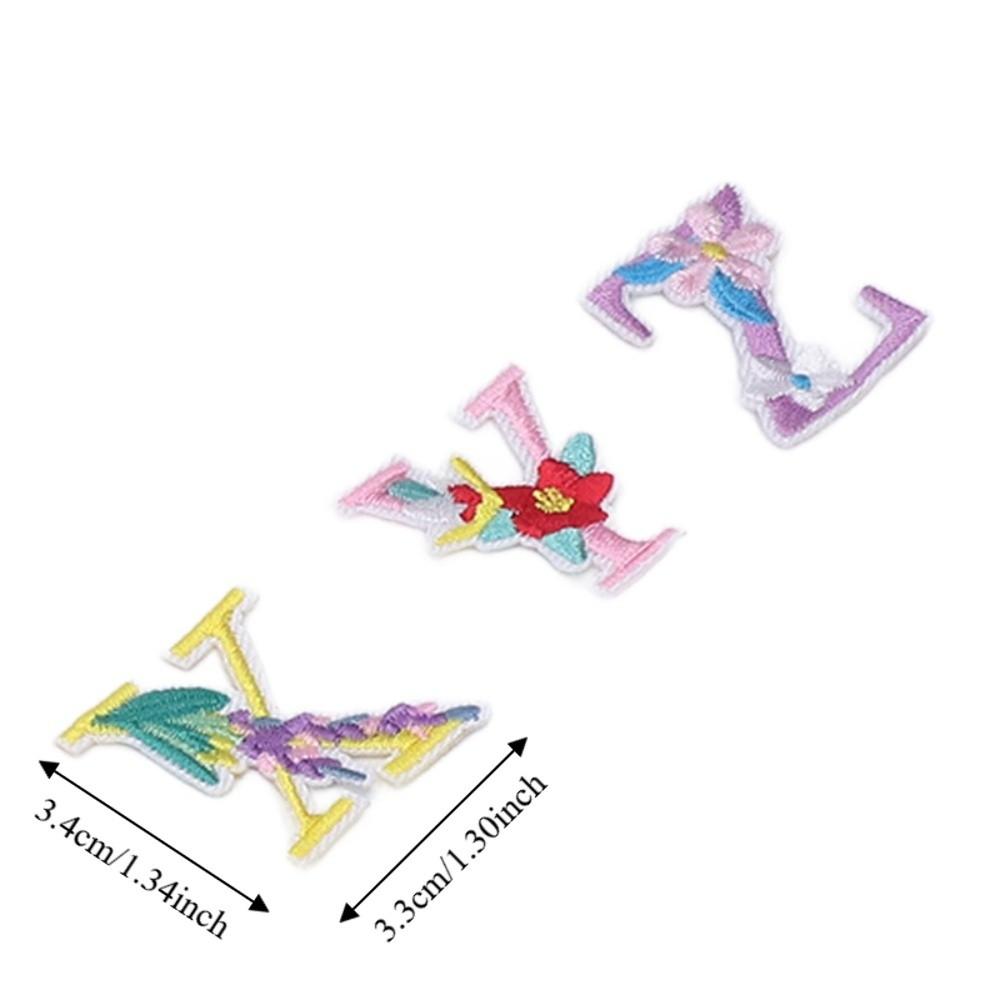 26pcs Flower Shaped Embroidered Patches Easy Ironing Iron On Patches  Scarf Decoration