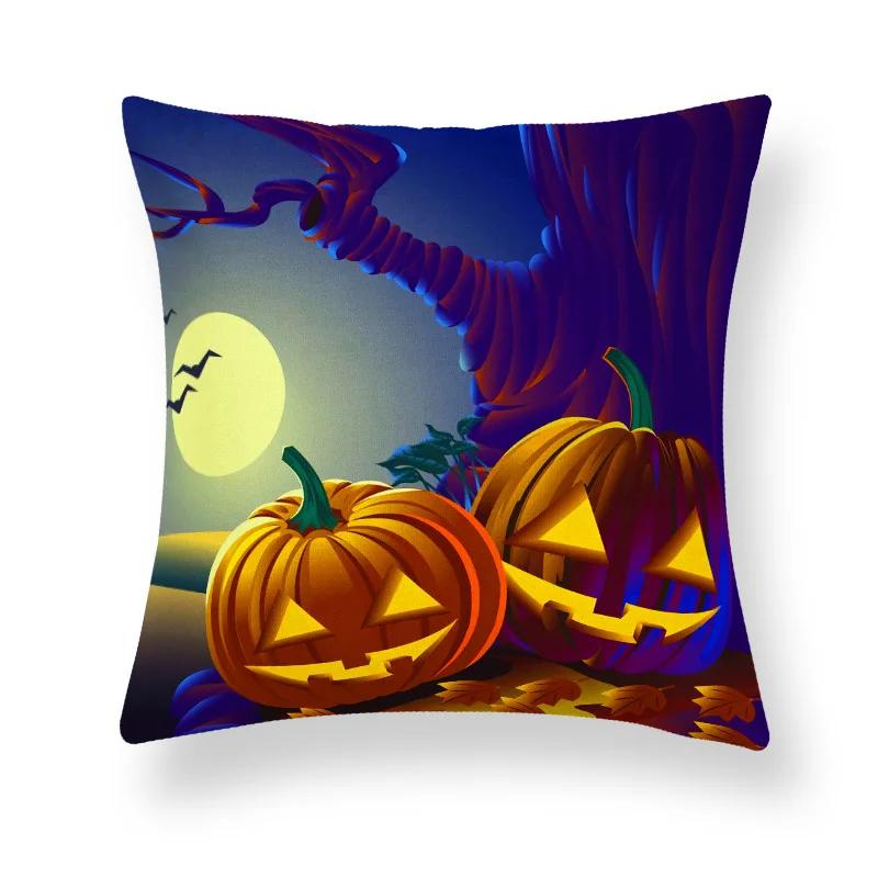 Eaby Cartoon Pillow Halloween Ghost Festival Pillow Cover Sofa Pillow Cushion Home Decoration