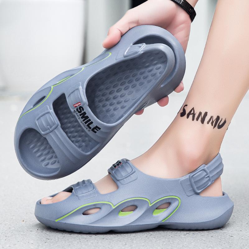 Men's Summer Outdoor Wearable Slippers Thi Bot Anti-Slip Wear-Resistant Driving Sports Big Size Casual Beach Sandals Thick Botto