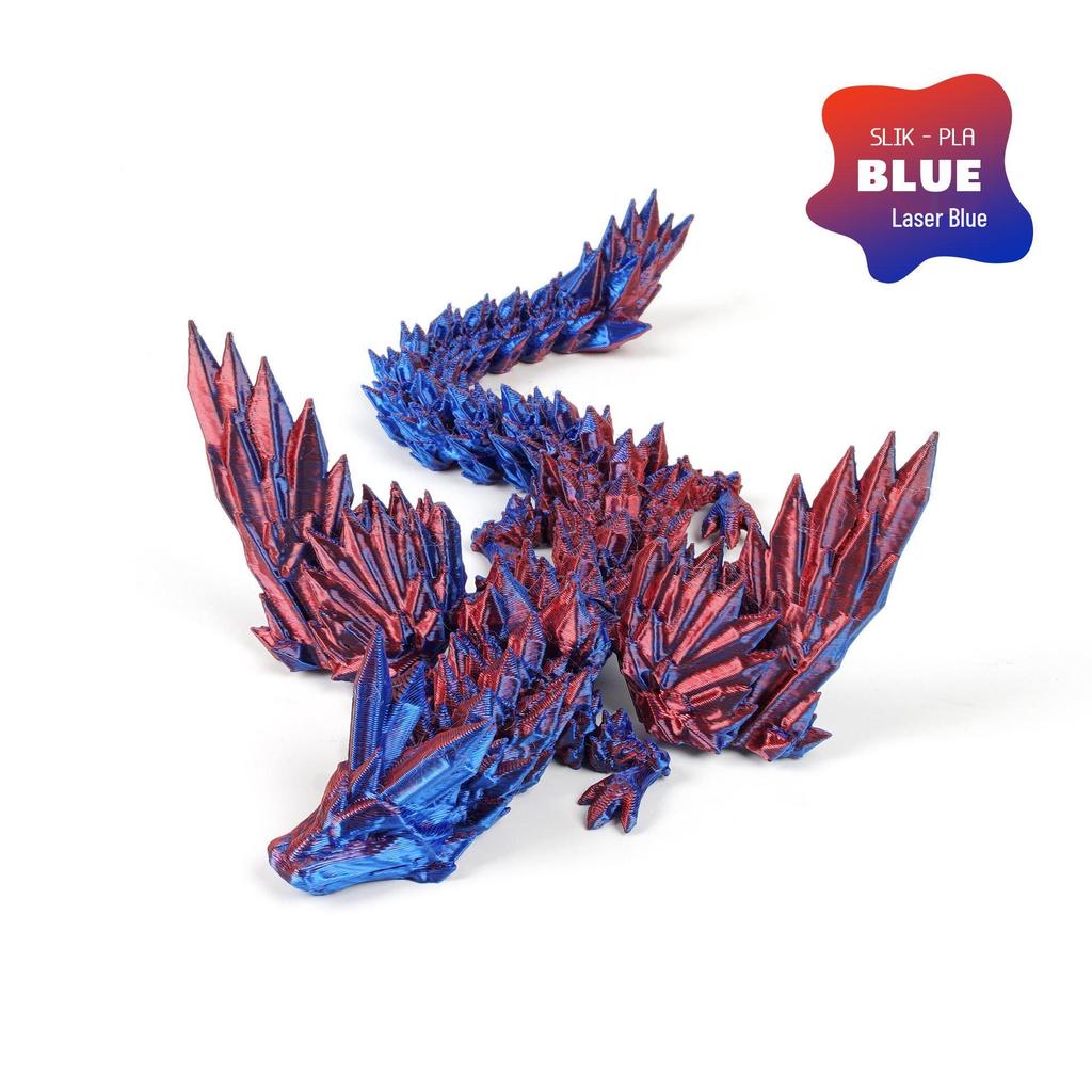 3D Printed Movable Crystal Wyvern Dinosaur Figurines with Dragon Egg Toy