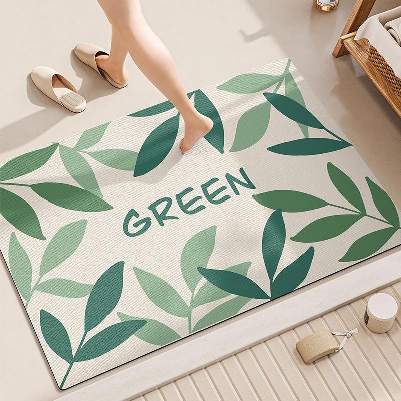 

Маленький свежий коврик для пола в домашнем стиле, впитывающий воду, мягкий диатомовый коврик для душа, ванной комнаты, износостойкий, нескользящий коврик для туалета 40 * 60Cm