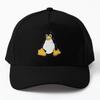 Tux Linux Mascot  Baseball Cap Hat Outdoor Printed Sport Casquette Summer Fish Black Mens Bonnet  Solid Color Sun Women Hip Hop