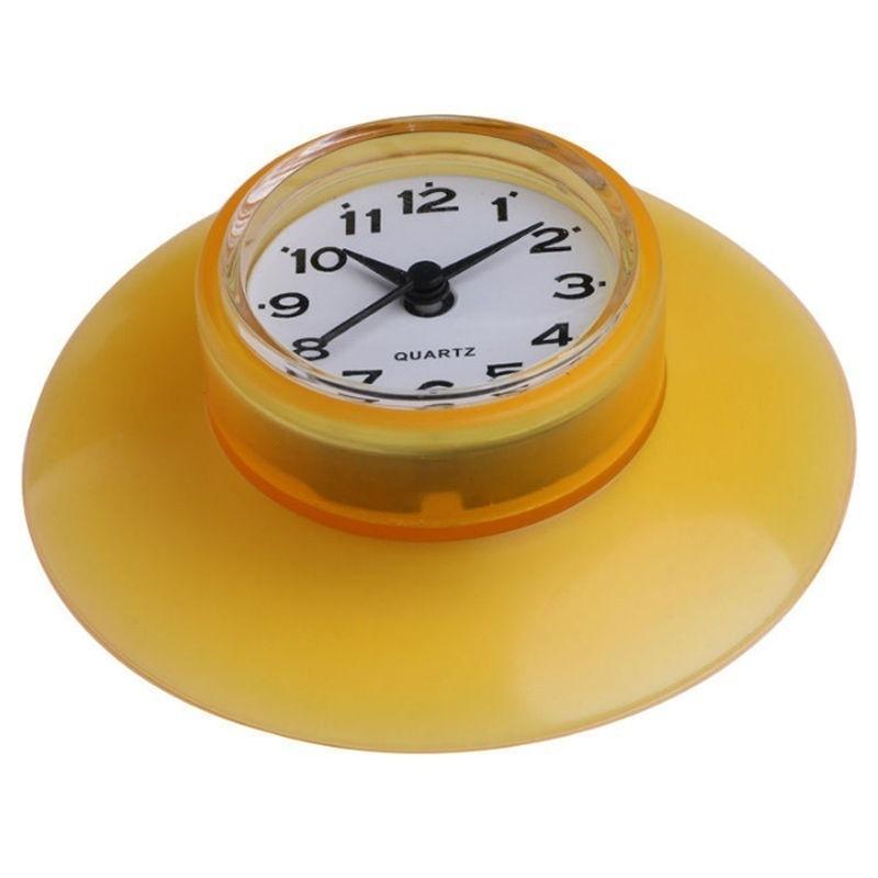 

1PC Waterproof Kitchen Bathroom Bath Shower Clock Suction Cup Sucker Wall Decoration жёлтый