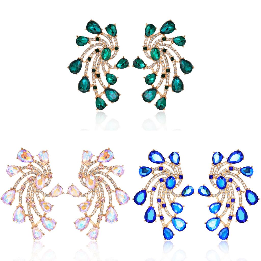 Geometric Alloy Earrings For Women With Symmetrical Design And Fall Fashion Trend