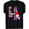 Give Our Country Back To Us T-Shirt - British Union Jack Flag Graphic Patriotic Statement Tee - Shirt with Red & Text - Regular Fit Short Sleeve Crew