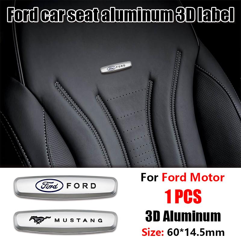 1/2Pcs Metal Car Seat Headrest Badge Emblem Backrest For Ford Focus Fiesta Mustang Mondeo Fusion Auto Interior Tuning Accessory
