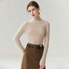 Women's Pure Cashmere Slim-Fit Sweater, Half-High Neck, Knit Base Layer, Autumn/Winter Collection