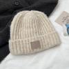2025 Women's High-Quality Wool Knit Beanie: Autumn & Winter Style with Warm Ear Protection, Fashionable & Versatile for Large Head Circumference