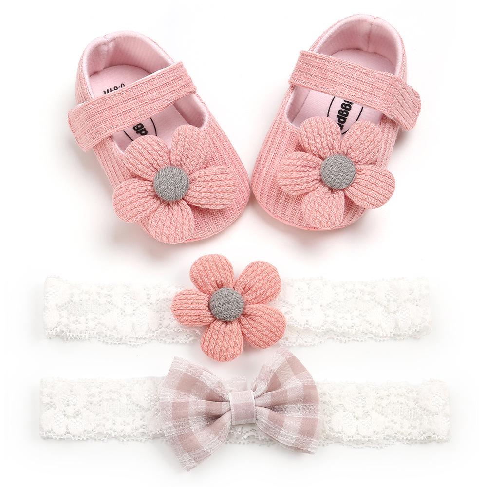 Soft Wool Princess Baby Girl Shoes with Small Flower, Ideal for 0-1 Year Olds