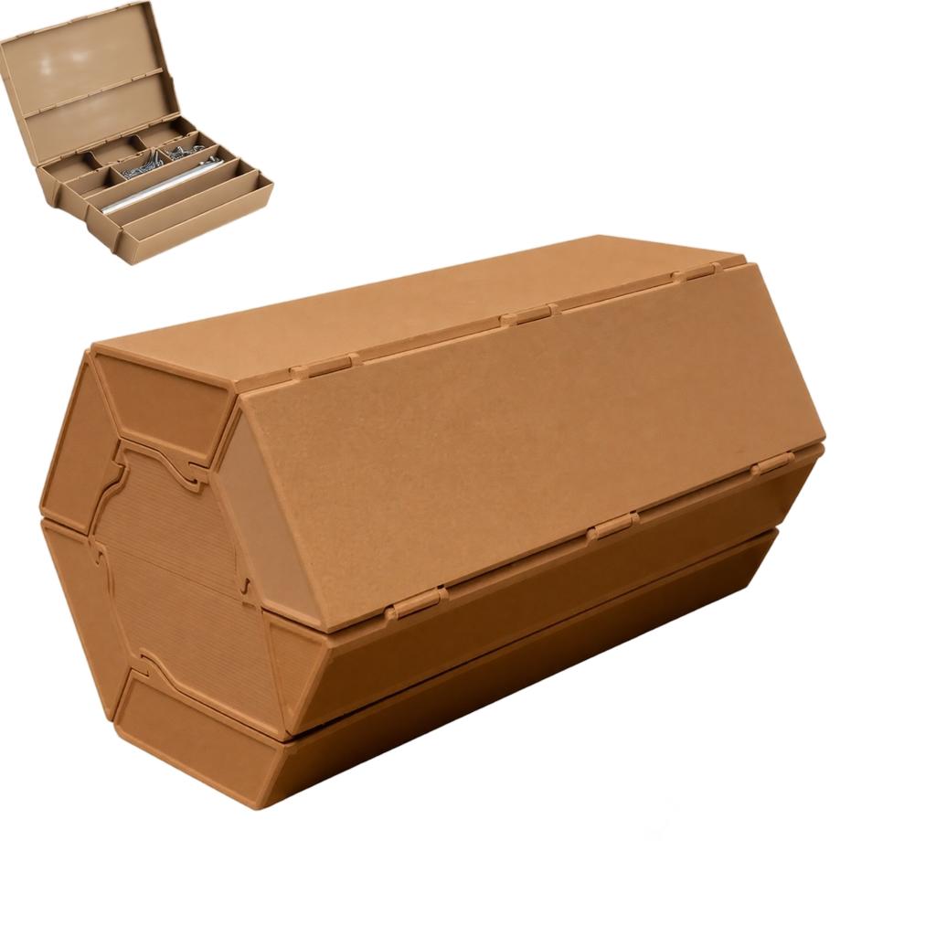 Modular 3D Printed Storage Box Stackable Design Durable Material Easy Assembly Practical Storage Solution for Home Office and Workshop