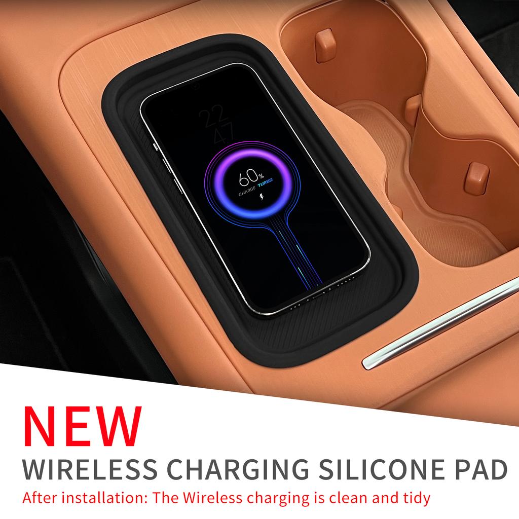 Für Leapmotor C10 C16 2025 2025 Schmutzabweisendes Pad Silikon Kabellose Lade Matte Rutschfestes Schutzpad Autozubehör Schwarz