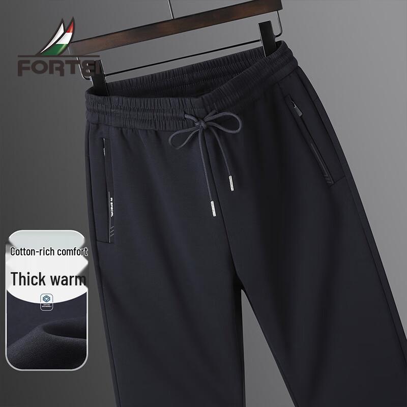 

Men s Elastic Waist Straight Fit Fleece Lined Casual Pants 5XL 60
