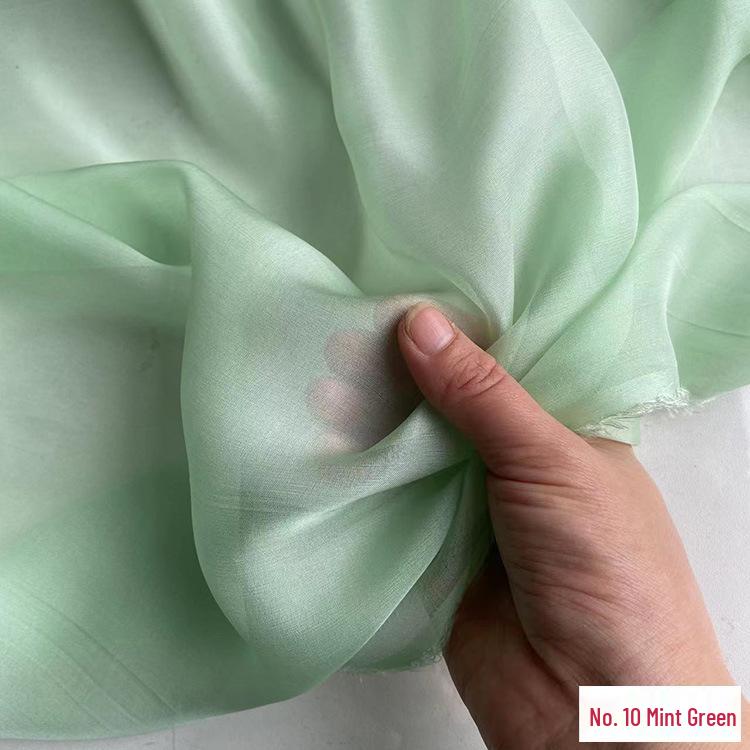 Chiffon di Vera Seta Largo 6 mm: Tessuto di Seta di Gelso Trasparente per Foulard, Vestiti Estivi e Abiti da Sera