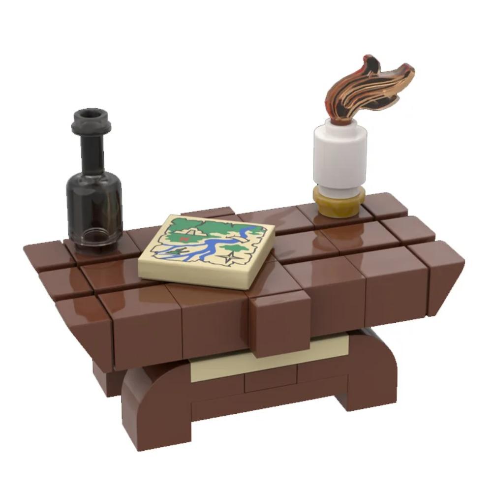 MOC Building Blocks Toys Medieval Table Furniture Series Model Creative Decoration DIY Assembled Toys Holiday Gifts for All
