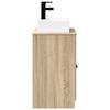 Bathroom Furniture Set Sonoma Oak Engineered Wood