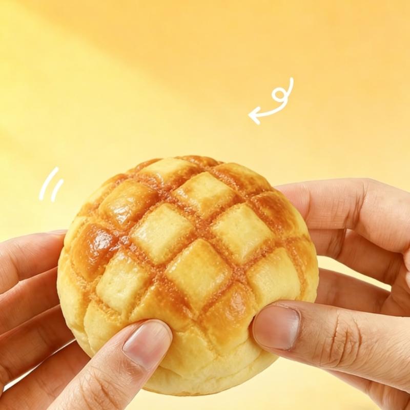 1Pcs Pineapple Bun Shaped Stress Relief Squeeze Fidget Toy Soft Slow Rebound Decompression Gift