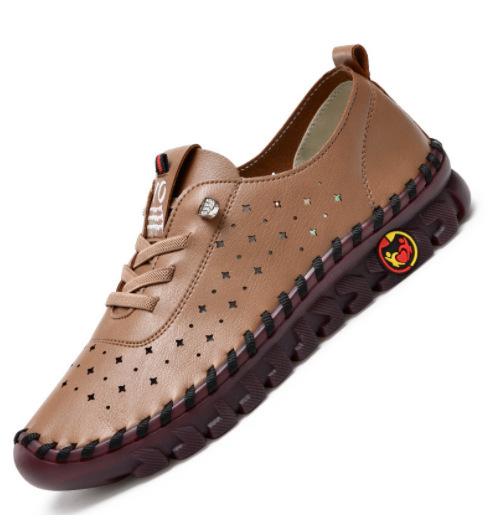 

E-commerce explosion handmade beef tendon soft-soled mother shoes women s 2025 spring and summer independent station flat-soled single shoes casual s 43