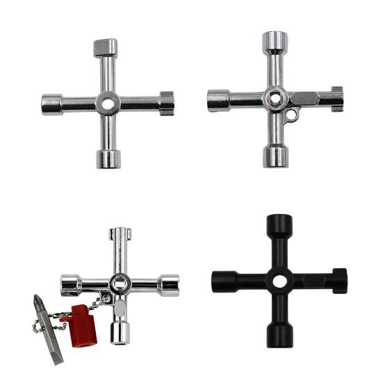 4-in-1 Water Meter Valve Key 4-Way Multi-Functional Water Utility Key High-Strength